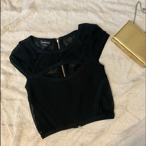 Bebe Keyhole Bodycon Crop - Picture 2 of 4